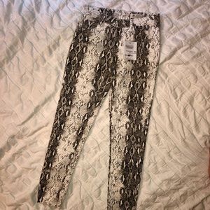 l&M California Denim Construct Snake Print Jeans